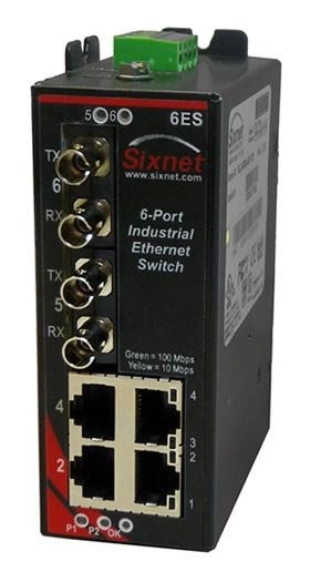 Sixnet 6 Port Industrial Ethernet Switch - SLX-6ES-4ST