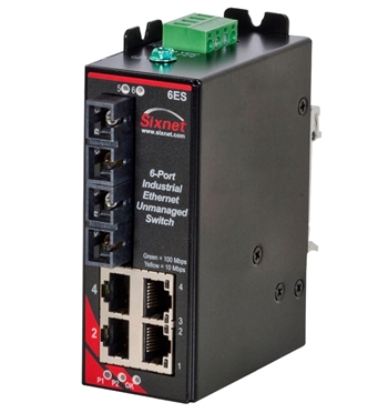 Sixnet 6 Port Industrial Ethernet Switch - SLX-6ES-5SC