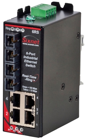 Sixnet 6 Port Ethernet Ring Switch - SLX-6RS-4SC-D1