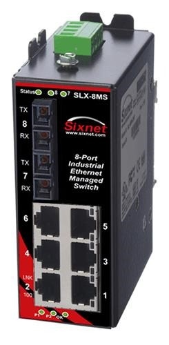 Sixnet 8 Port Industrial Ethernet Switch - SLX-8MS-4SC