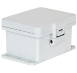 Sealcon Hinged Lid Enclosure, 9.85" X 8.03" X 5.27", Solid Cover & Plastic Latch