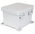 Sealcon SUPCG060810HNL Hinged Lid Enclosure, 11.88" X 10.1" X 7.47", Solid Cover, Plastic Latch