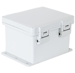 Sealcon SUPCG060810HNLF Hinged Lid Enclosure, 11.85" X 10.1" X 7.27", Solid Cover, Plastic Latch