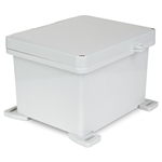 Sealcon SUPCG060810HS Hinged Lid Enclosure, 11.88" X 10.35" X 7.47", Solid Cover, Padlock Clamp