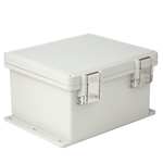 Sealcon Hinged Lid Enclosure, 13.85" X 12.04" X 7.27", Solid Cover & Metal Latch