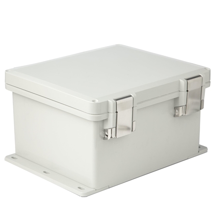 Sealcon Hinged Lid Enclosure, 13.85" X 12.04" X 7.27", Solid Cover & Metal Latch
