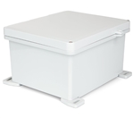 Sealcon SUPCG061012HS Hinged Lid Enclosure, 13.84" X 12.36" X 7.47", Solid Cover, Padlock Clamp
