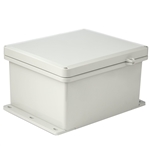 Sealcon SUPCG061012HSF Hinged Lid Enclosure, 13.85" X 12.36" X 7.27", Solid Cover, Padlock Clamp