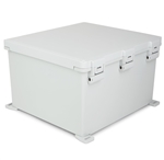 Sealcon SUPCG101618HNL Hinged Lid Enclosure, 19.87" X 18.24" X 11.47", Solid Cover, Plastic Latch