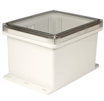 Sealcon SUPCT060810F Screw Cover Enclosure, 11.85" X 8.85" X 7.27", Clear Cover, Mounting Flange