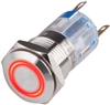 Kacon T16-271RA2 16 mm Red Momentary Push Button