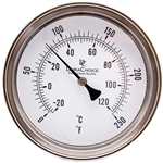 DuraChoice T3D25250 Bi-Metal Thermometer, 3" Dial