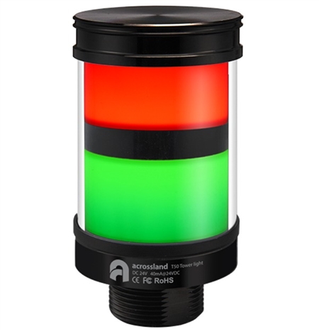 Qronz 2 Stack LED Tower Light, Red Green, Lead Wire