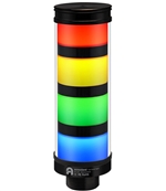 Qronz 4 Stack LED Tower Light, Red Yellow Green Blue, Lead Wire, 24V