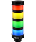 Qronz 4 Stack LED Tower Light, Red Yellow Green Blue, Quick Disconnect, 24V
