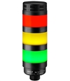 Qronz Red Yellow & Green Standard 3 Stack LED Tower Light, Quick Disconnect, 24V