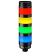 Qronz Red Yellow Green & Blue Standard 4 Stack LED Tower Light, Lead Wire, 24V