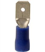 Z+F Blue PVC Insulated Quick Disconnect Terminal, 16-14 AWG, 6.3 x 0.8 mm, Male