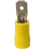 Z+F Yellow PVC Insulated Quick Disconnect Terminal, 12-10 AWG, 6.3 x 0.8 mm, Male