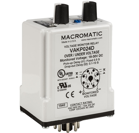 Macromatic VAKP048D Over/Undervoltage Monitor Relay