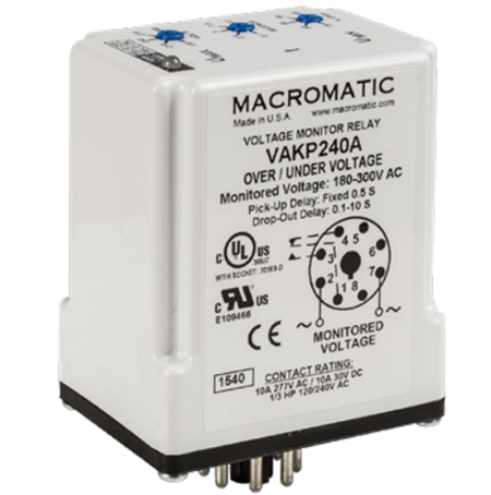 Macromatic VAKP240A Over/Undervoltage Monitor Relay
