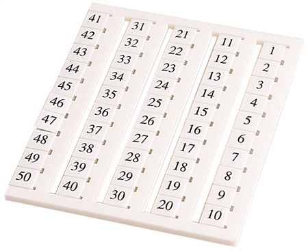 Deca W5K-51/100 Marking Tags for DIN Rail Terminal Blocks