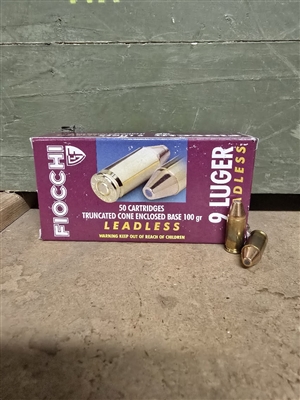 FIOCCHI 9MM 100 GR LEADLESS