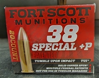 FORT SCOTT .38 SPECIAL+P 81 GR. TUMBLE UPON IMPACT