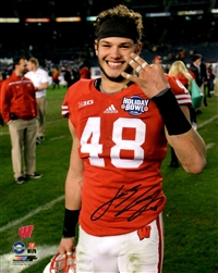 JACK CICHY SIGNED WI BADGERS 8X10 PHOTO #1