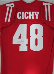 JACK CICHY SIGNED WI BADGERS CUSTOM RED JERSEY