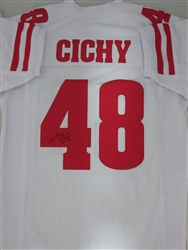 JACK CICHY SIGNED WI BADGERS CUSTOM WHITE JERSEY