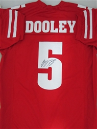 GARRETT DOOLEY SIGNED WI BADGERS CUSTOM RED JERSEY