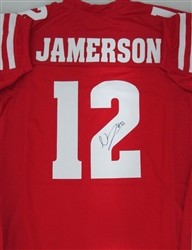 NATRELL JAMERSON SIGNED WI BADGERS CUSTOM RED JERSEY