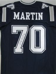 ZACK MARTIN SIGNED CUSTOM NAVY COWBOYS JERSEY - JSA