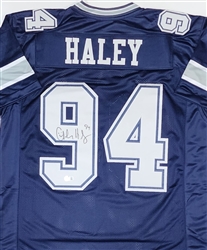 CHARLES HALEY SIGNED CUSTOM REPLICA COWBOYS JERSEY - BAS