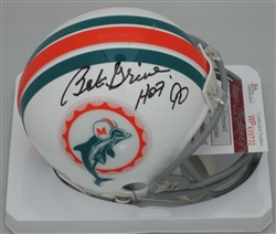 BOB GRIESE SIGNED DOLPHINS MINI HELMET W/ HOF- JSA