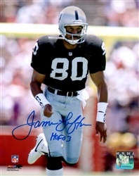 JAMES LOFTON SIGNED 8X10 RAIDERS PHOTO #1