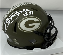 ROBERT BROOKS SIGNED PACKERS SALUTE MINI HELMET - JSA