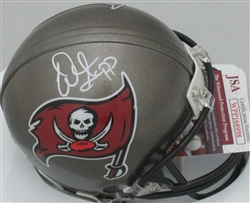 WARREN SAPP SIGNED BUCCANEERS MINI HELMET - JSA