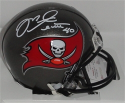 MIKE ALSTOTT SIGNED BUCCANEERS MINI HELMET - JSA