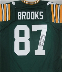 ROBERT BROOKS SIGNED PACKERS CUSTOM JERSEY W/ LAMBEAU LEAP