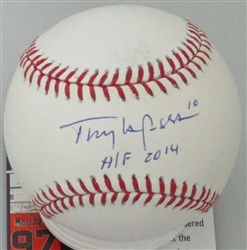 TONY LARUSSA SIGNED OFFICIAL MLB BASEBALL W/ HOF '14 - JSA