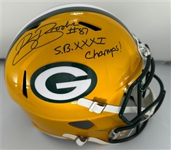 ROBERT BROOKS SIGNED FULL SIZE PACKERS REPLICA HELMET W/ SB XXXI - JSA