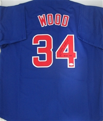 KERRY WOOD SIGNED CHICAGO CUBS CUSTOM BLUE JERSEY W/ ROY - JSA