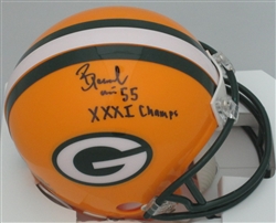 BERNARDO HARRIS SIGNED PACKERS MINI HELMET W/ XXXI CHAMPS