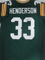 WILLIAM HENDERSON SIGNED CUSTOM REPLICA PACKERS JERSEY