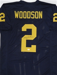 CHARLES WOODSON SIGNED CUSTOM REPLICA MICHIGAN WOLVERINES JERSEY - JSA