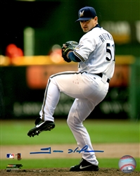 TREVOR HOFFMAN SIGNED 8X10 BREWERS PHOTO #1