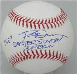 ROB DEER SIGNED OFFICIAL MLB BASEBALL W/ 1987 EASTER HR
