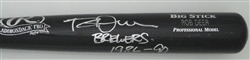 ROB DEER SIGNED BIG STICK NAME ENGRAVED BLACK BAT W/ 1986-90 BREWERS